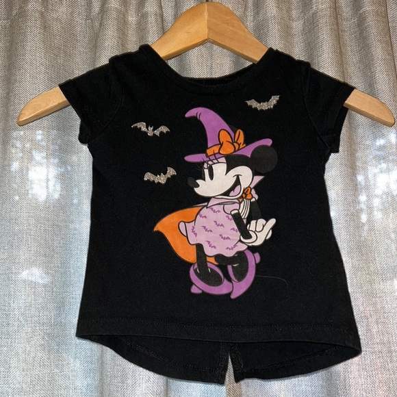 Disney Junior Minnie Mouse Witch Halloween Tee Size 3T / 3 Toddler - Picture 2 of 4